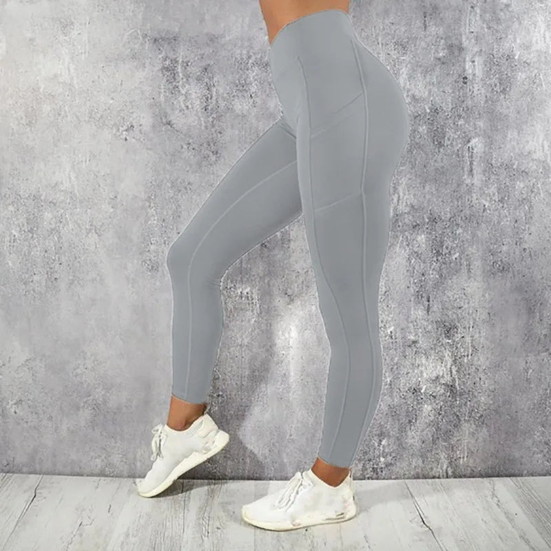 Yoga Fitness Women Leggings High Waist Tights with Pocket Gym Workout Running Stretchy Sexy Butt Liftting Casual Skinny Pants perfect for workout