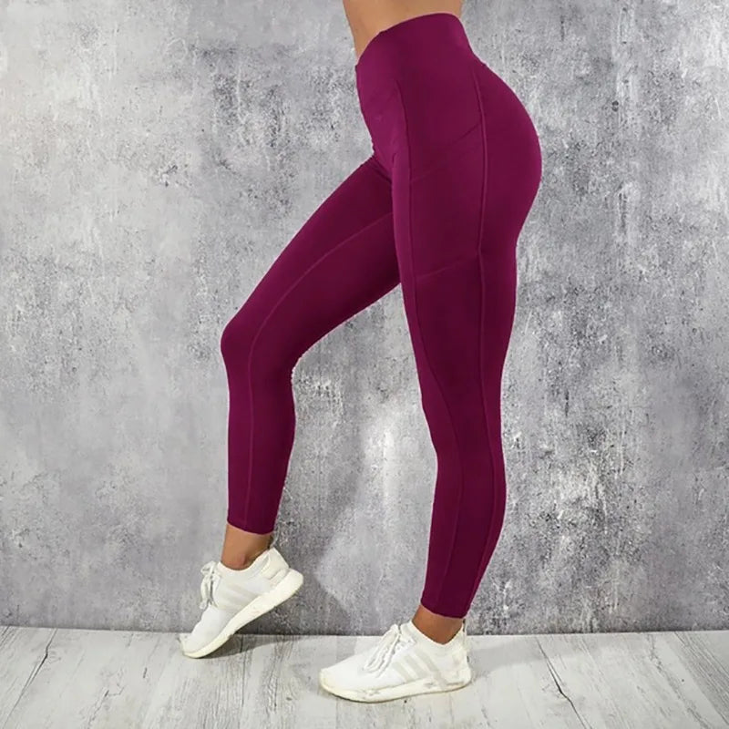 Yoga Fitness Women Leggings High Waist Tights with Pocket Gym Workout Running Stretchy Sexy Butt Liftting Casual Skinny Pants perfect for workout
