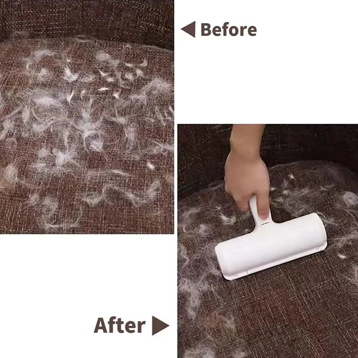REUSABLE Pet Remover Roller - self-cleaning Dog & Cat Fur Cleanert