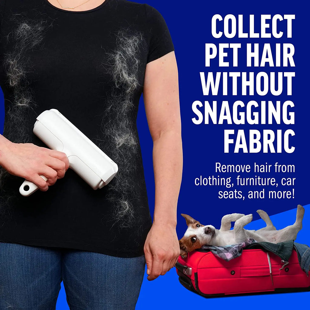 REUSABLE Pet Remover Roller - self-cleaning Dog & Cat Fur Cleanert