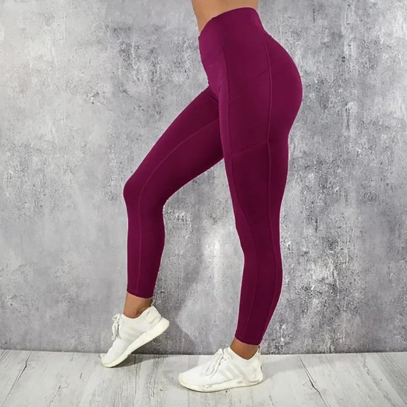 Yoga Fitness Women Leggings High Waist Tights with Pocket Gym Workout Running Stretchy Sexy Butt Liftting Casual Skinny Pants perfect for workout