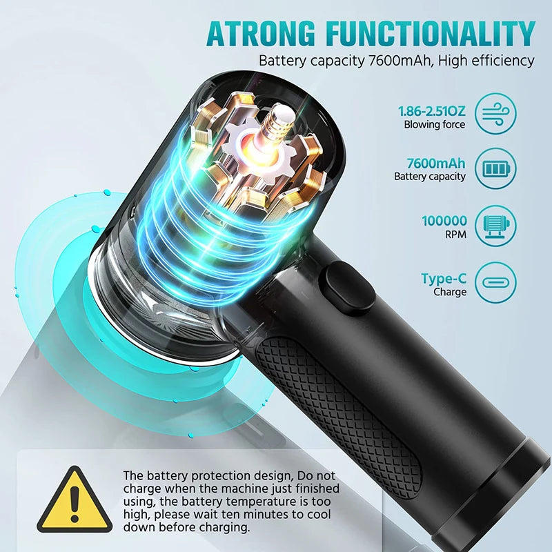 CORDLESS AIR DUSTER RECHARGEABLE CLEANER