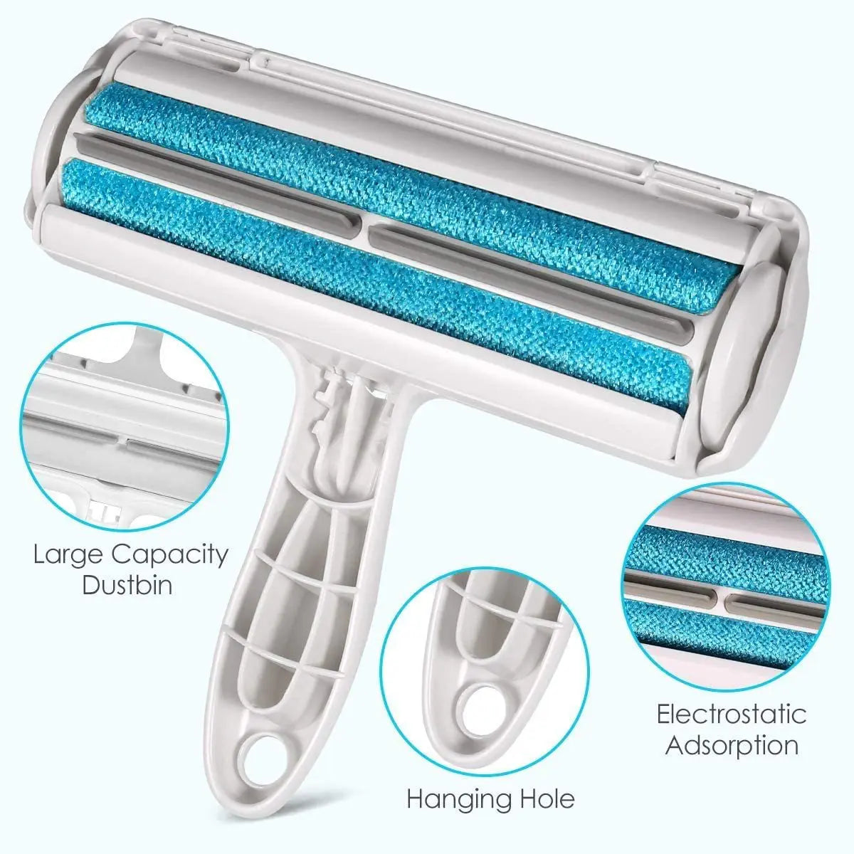 REUSABLE Pet Remover Roller - self-cleaning Dog & Cat Fur Cleanert