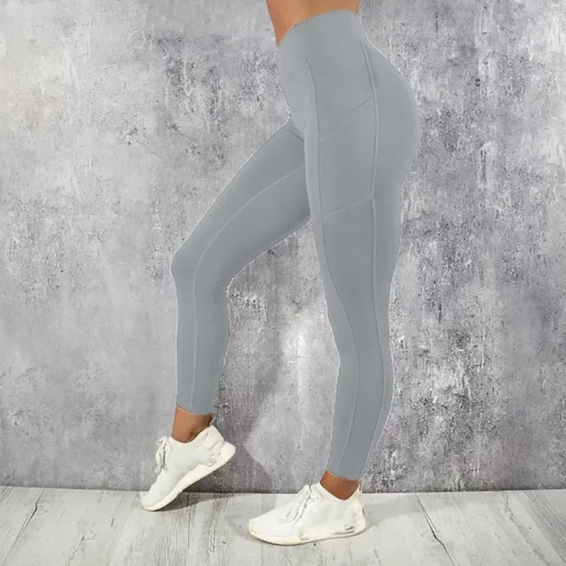 Yoga Fitness Women Leggings High Waist Tights with Pocket Gym Workout Running Stretchy Sexy Butt Liftting Casual Skinny Pants perfect for workout